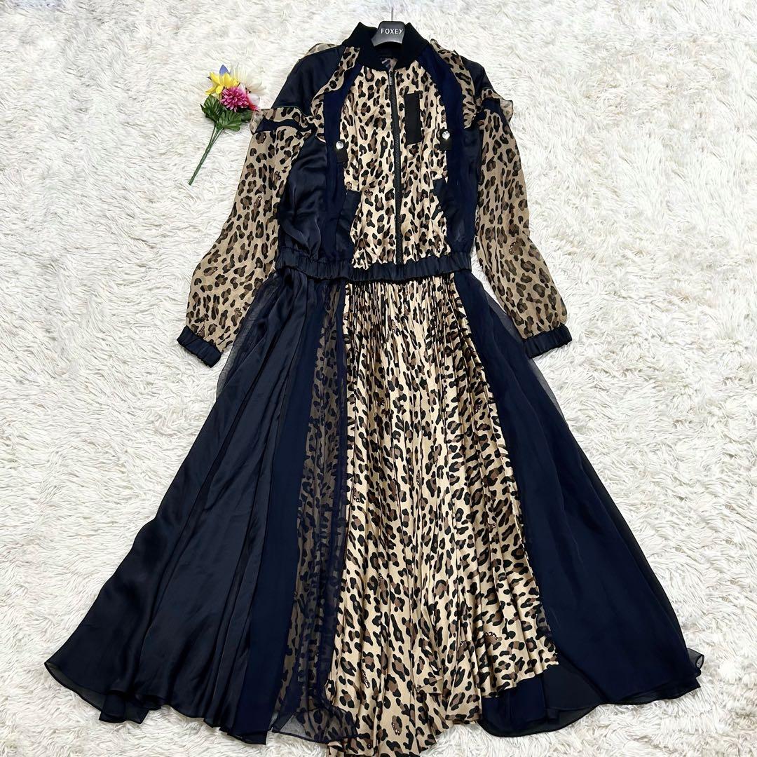 sacai サカイ 22ss ヒョウ柄プリーツスカート（sacai＞プリーツ