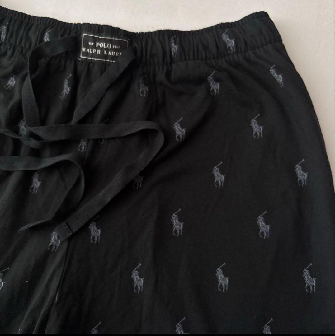 z99新品men'sラルフローレンXLショートパンツ黒色ハーフパンツ総
