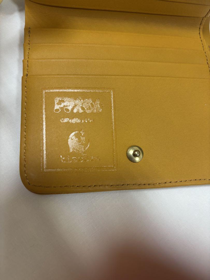 ドラえもん レザー 二つ折り財布 マスタード