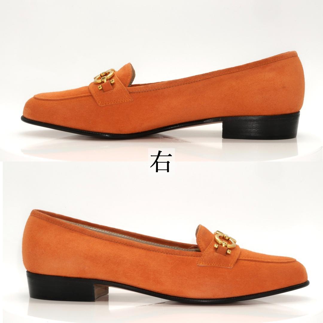 5C　SALVATORE FERRAGAMO　フェラガモ　ローファー　オレンジ