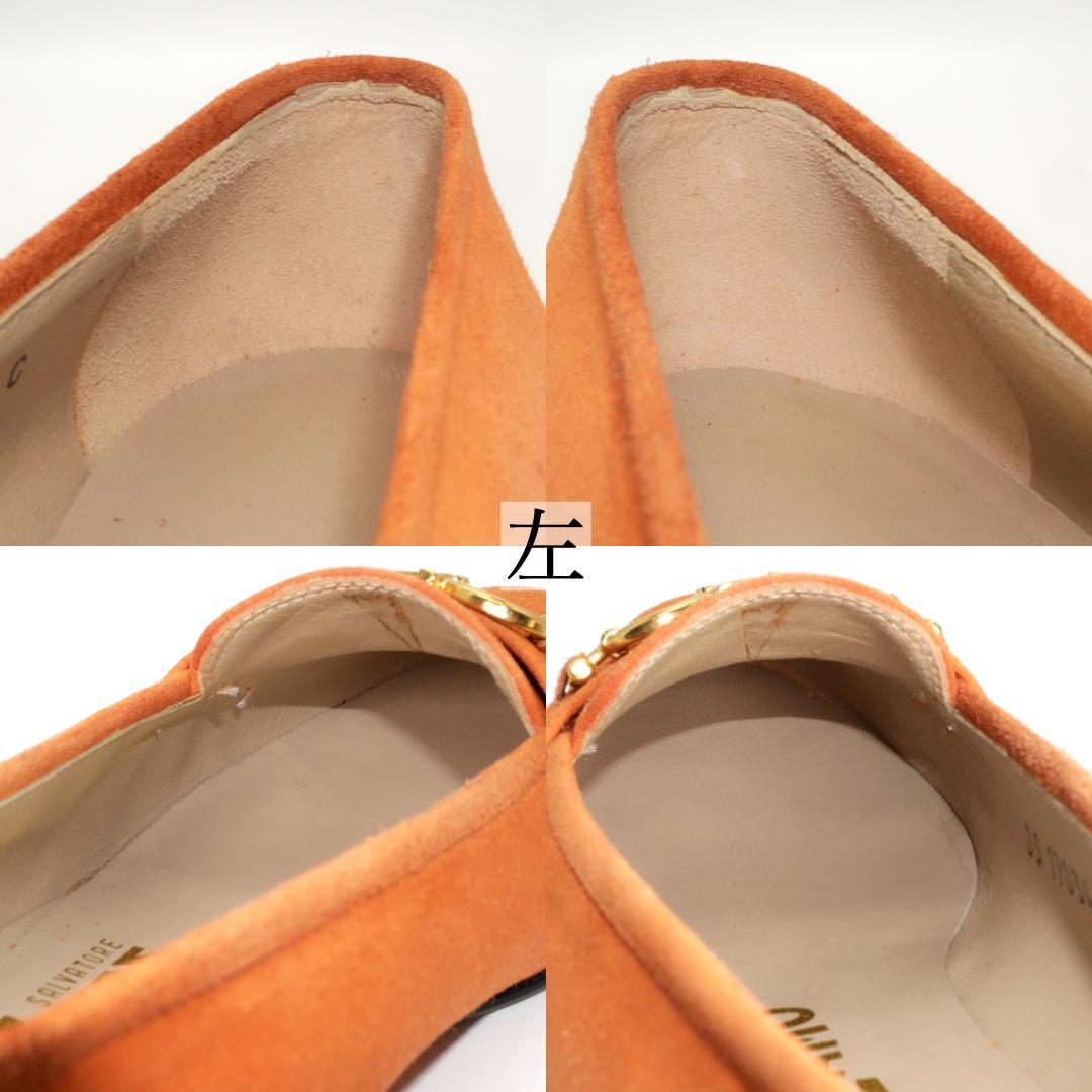5C　SALVATORE FERRAGAMO　フェラガモ　ローファー　オレンジ