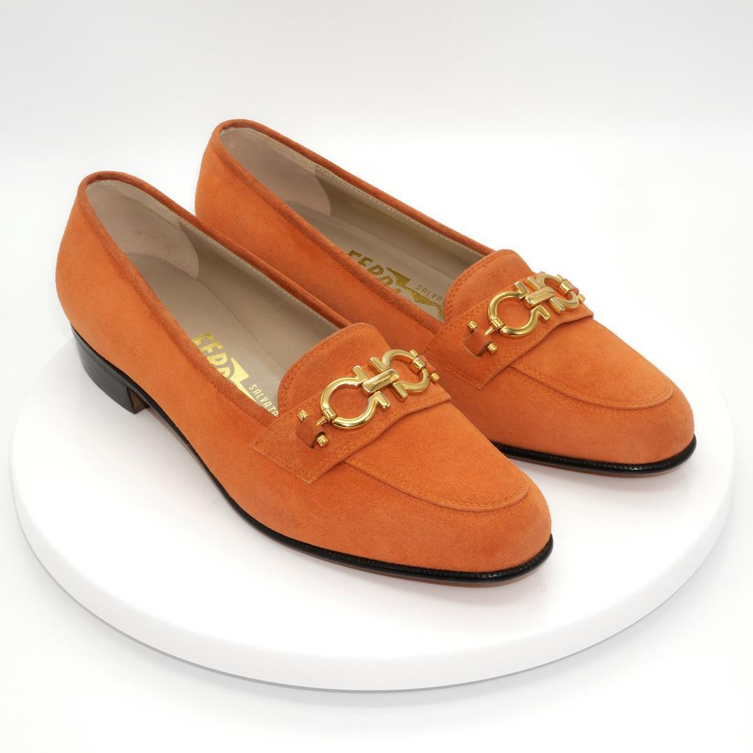 5C　SALVATORE FERRAGAMO　フェラガモ　ローファー　オレンジ