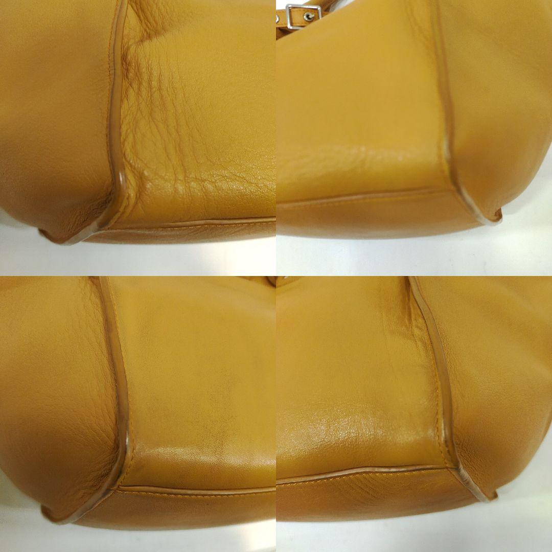 【美品】セリーヌ ビッグバッグ 2way ショルダー レザー ベルト イエロー
