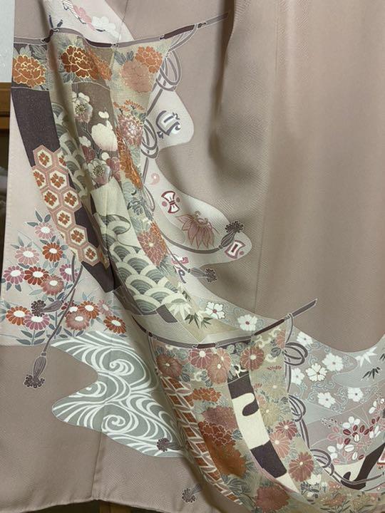 格安大得価 正絹 松原絵 花紋様柄 未使用品 hU1Qn-m97436205706 紋付き訪問着 湖畔 大人気爆買い