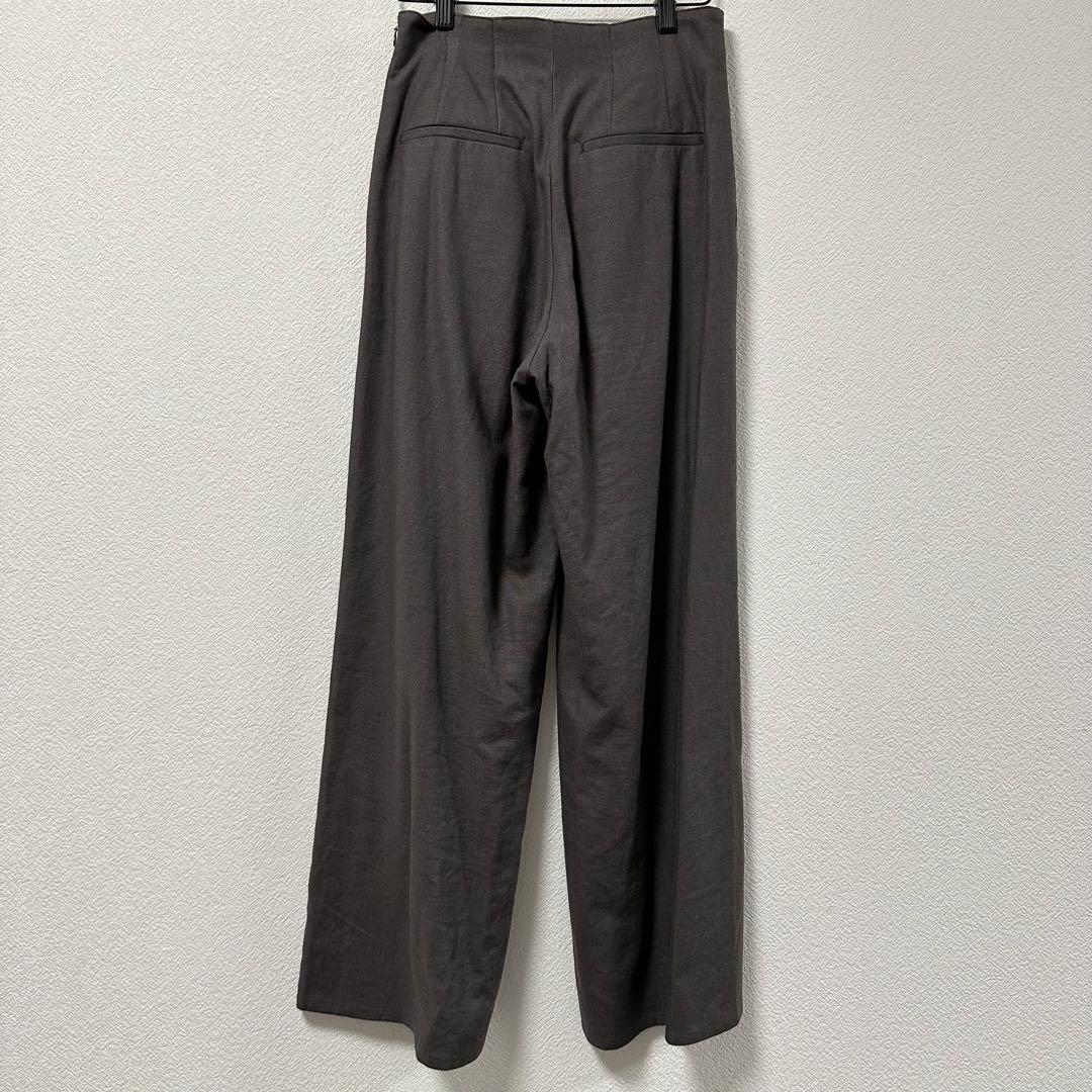 anuans リネンブレンドフレアマリンパンツ