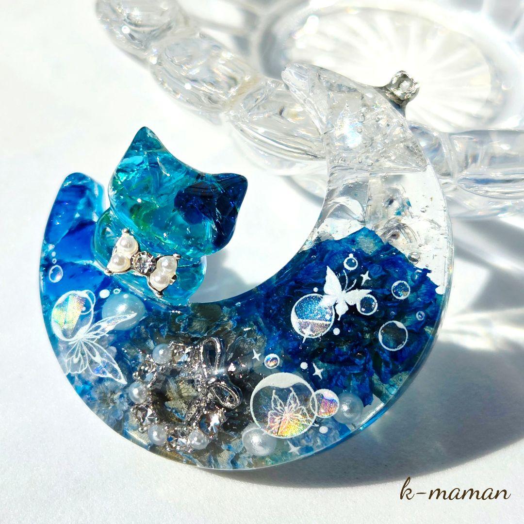 N-328琉球ガラス・天然石の薔薇オルゴナイトネックレス レジン
