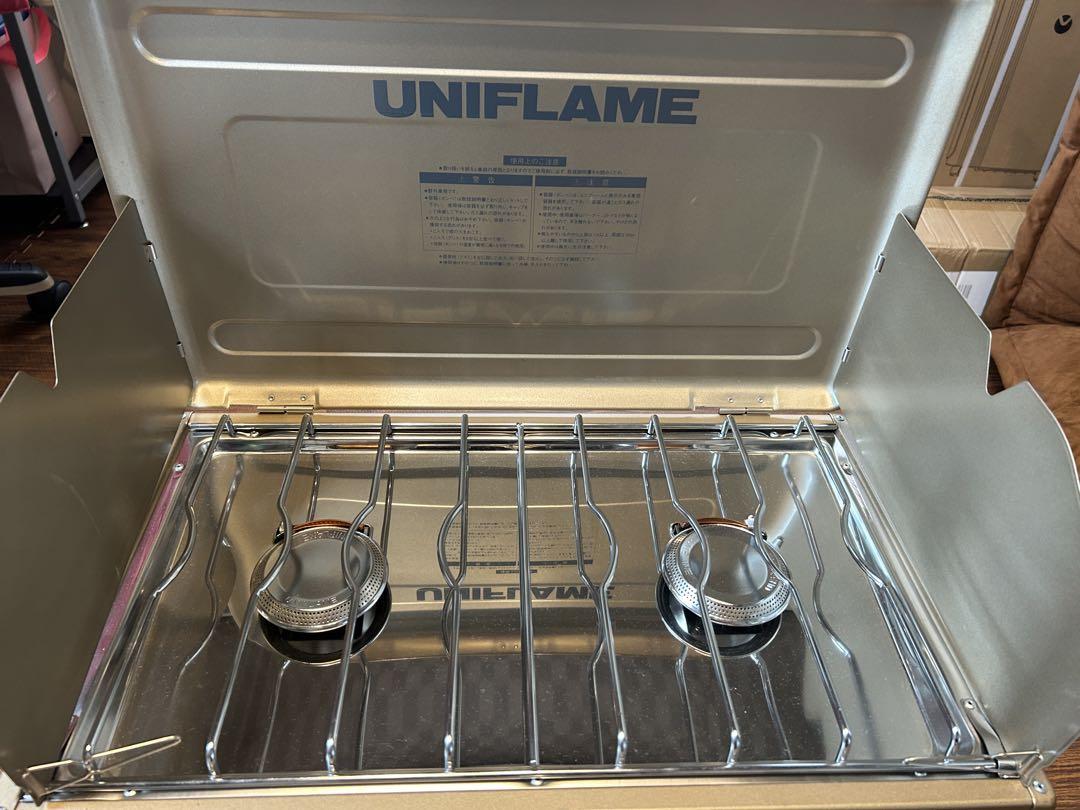 美品　UNIFLAME ユニフレーム　US-1800 ツーバーナーコンロ