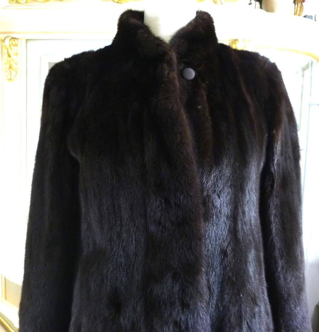 フランス最高峰毛皮◇【レビオン】ブラックグラマーMINKロングコート◇