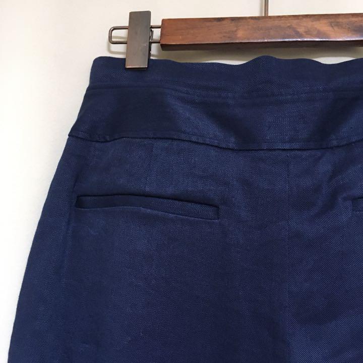 即納超特価 美品 定価4.2万 リネンテーパードパンツ38 2st3h-m97442090479 セオリーリュクス 2018SS 正規品大得価