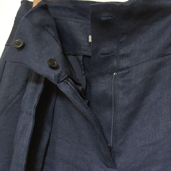 即納超特価 美品 定価4.2万 リネンテーパードパンツ38 2st3h-m97442090479 セオリーリュクス 2018SS 正規品大得価