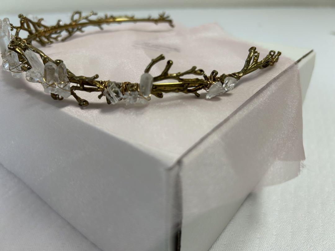 美品】u.couture / 水晶クラウン / ヘッドアクセサリー / 結婚式 レディース