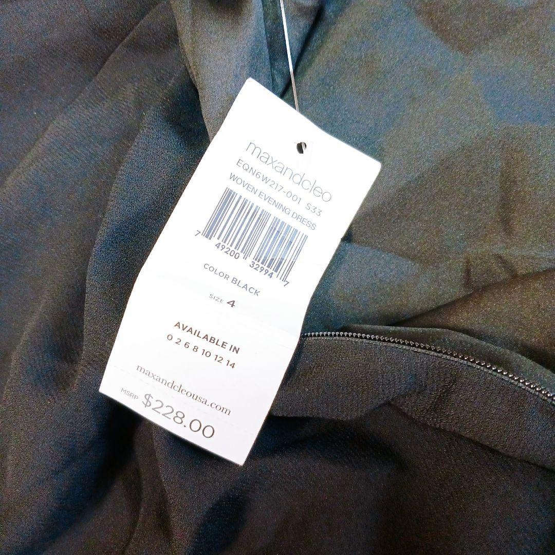 maxandcleo 新品タグ付 ロングドレス レース シースルー 黒 ワンピ
