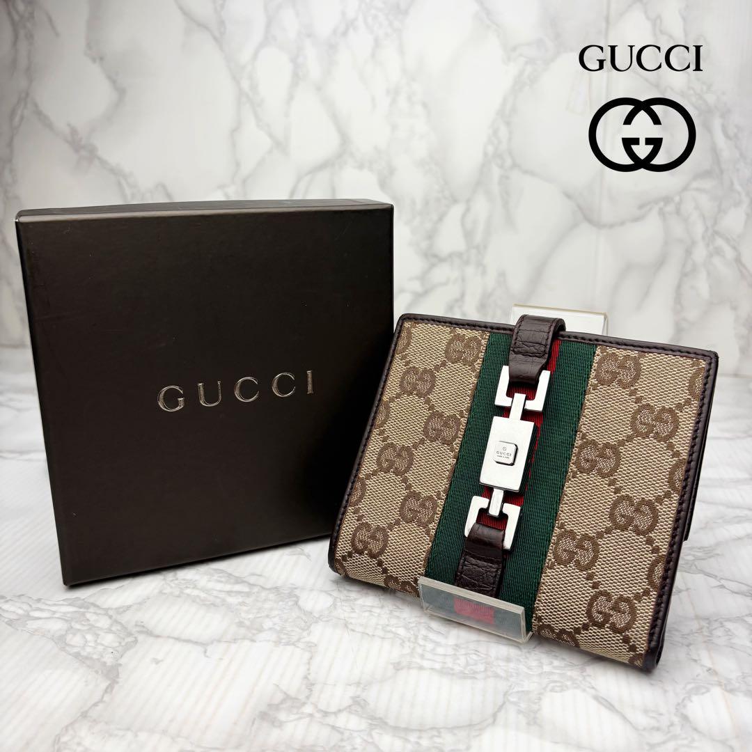 GUCCI二つ折り財布 シェリーライン ジャッキー 1961 GUCCI グッチ 財布 カードケースウォレット レディース JACKIE