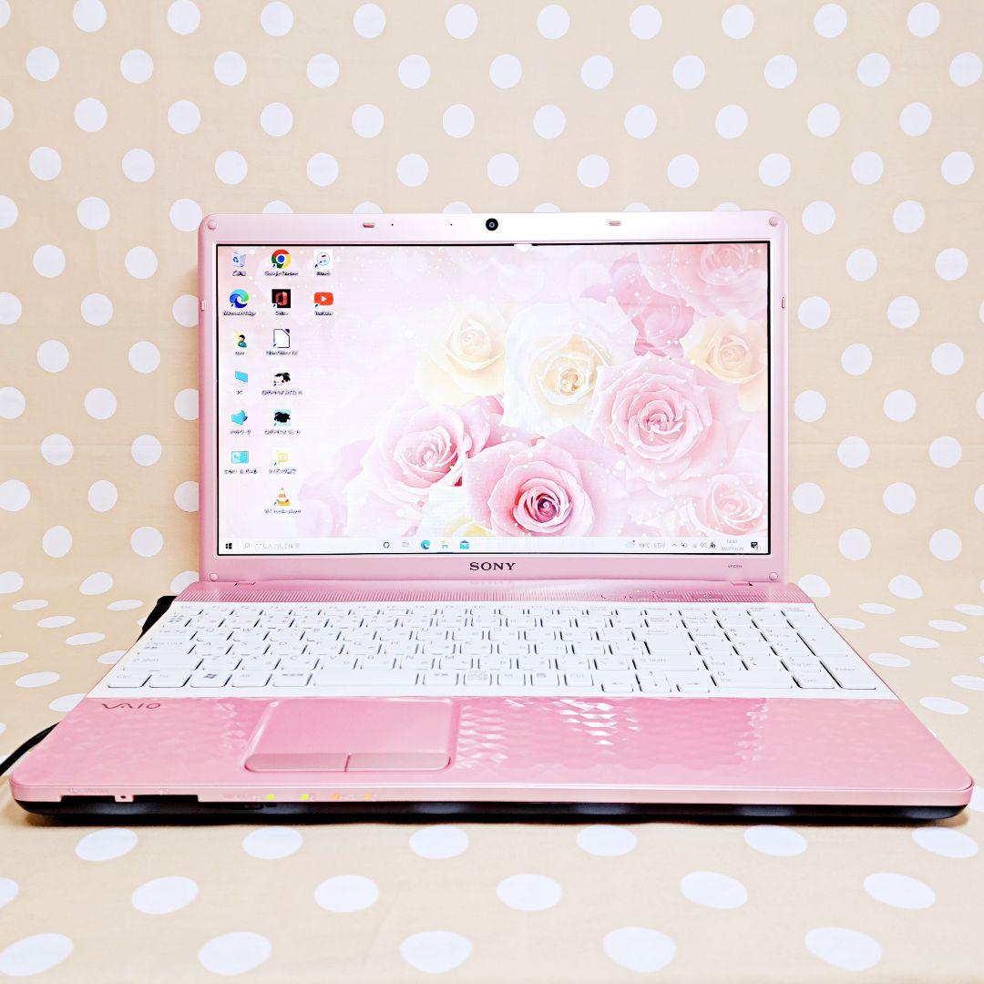100%安い 大人気早い者勝ち✨キラキラピンクVAIO大容量500GB✨カメラ
