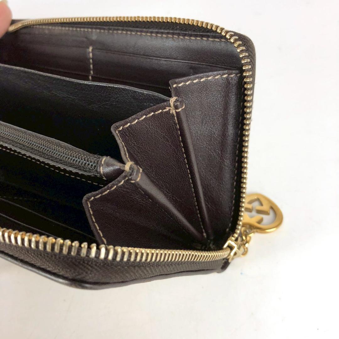 GUCCI グッチ GGキャンバス ラウンドファスナー 長財布 レディース 財布
