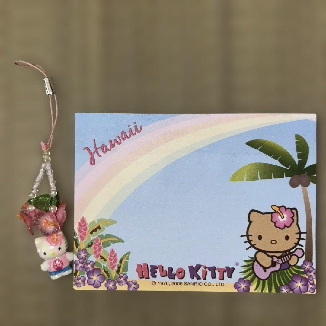 【平成レトロ】キティちゃん ハワイ ABC Stores ストラップ＆日焼けメモ