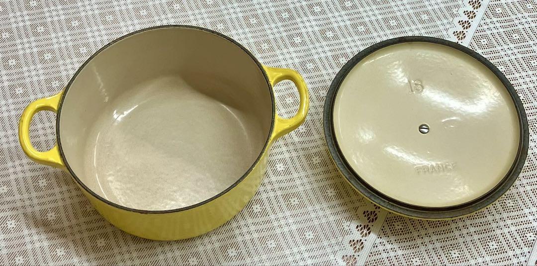 啓*ん様 両手鍋 ルクルーゼ/Le Creuset ココットロンド イエロー◆1