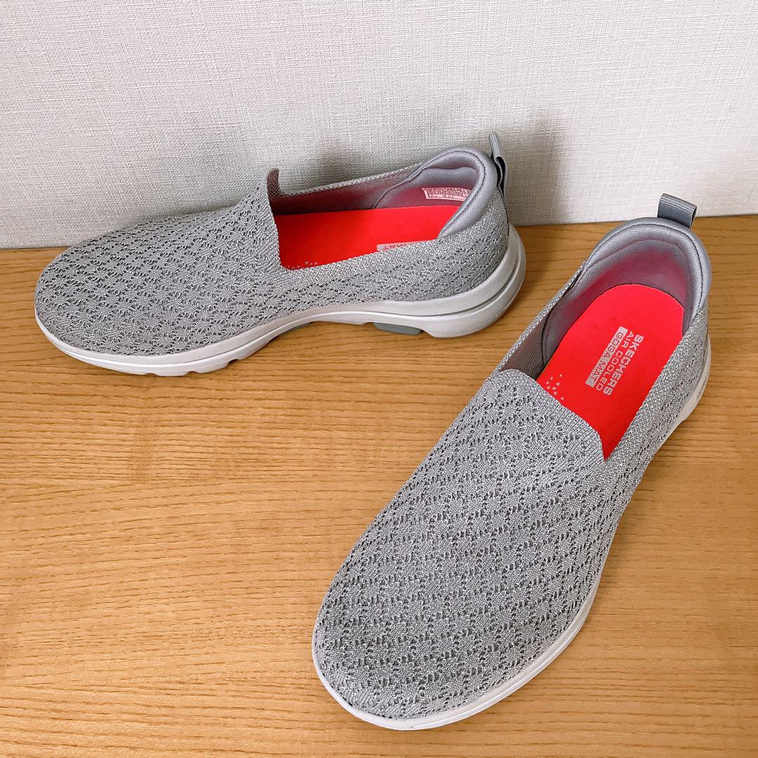 未使用級☆SKECHERS スリッポン メッシュ ラメ ウォーキング