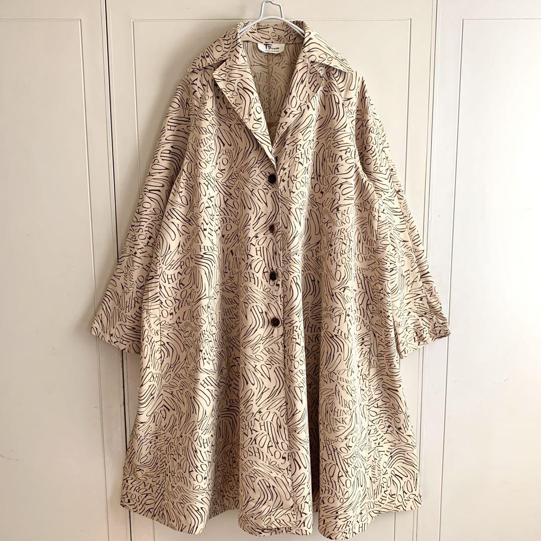 【美品】TRUNK ヒロココシノ　7万　タフタ　ロングコート　ライナー付　40L 異素材切替タフタコート | TRUNK HIROKO KOSHINO (Women
