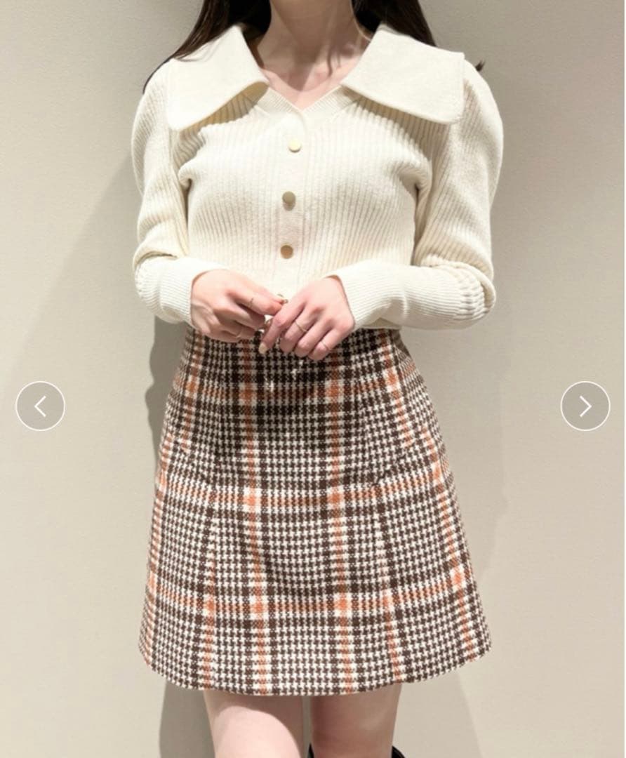 正規取扱店】 snidel ツイードフレアスカショーパン ミニスカート