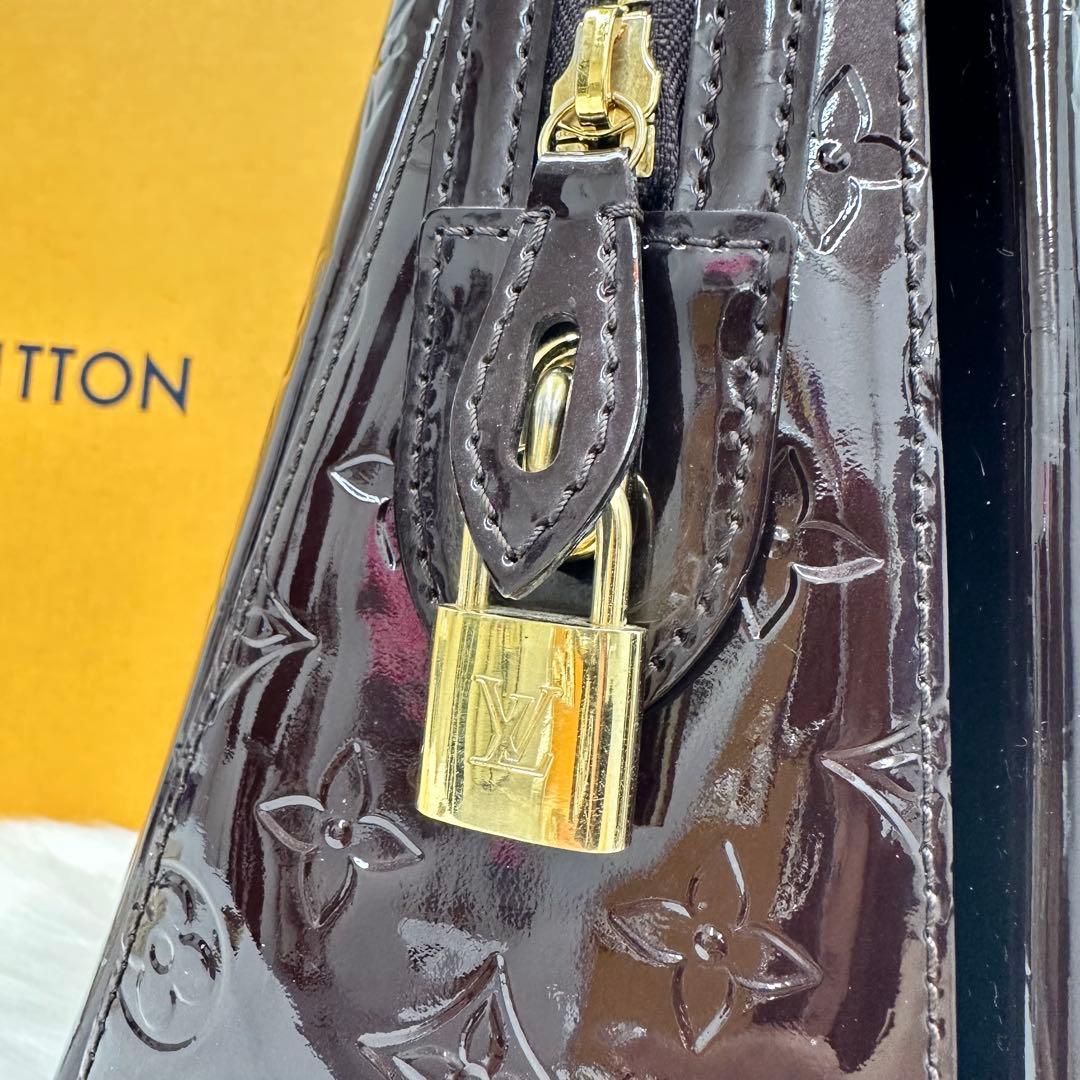美品 箱付き LOUISVUITTON バッグ メルローズ モノグラム ヴェルニ