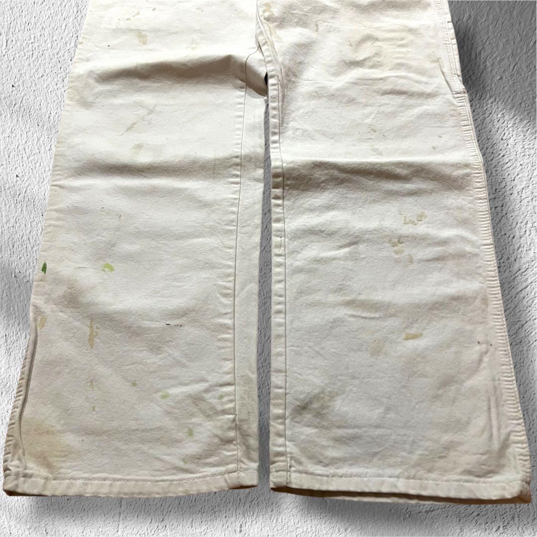 雰囲気最高　Dickies ホワイトペインターパンツ　ペンキ飛び 34×32