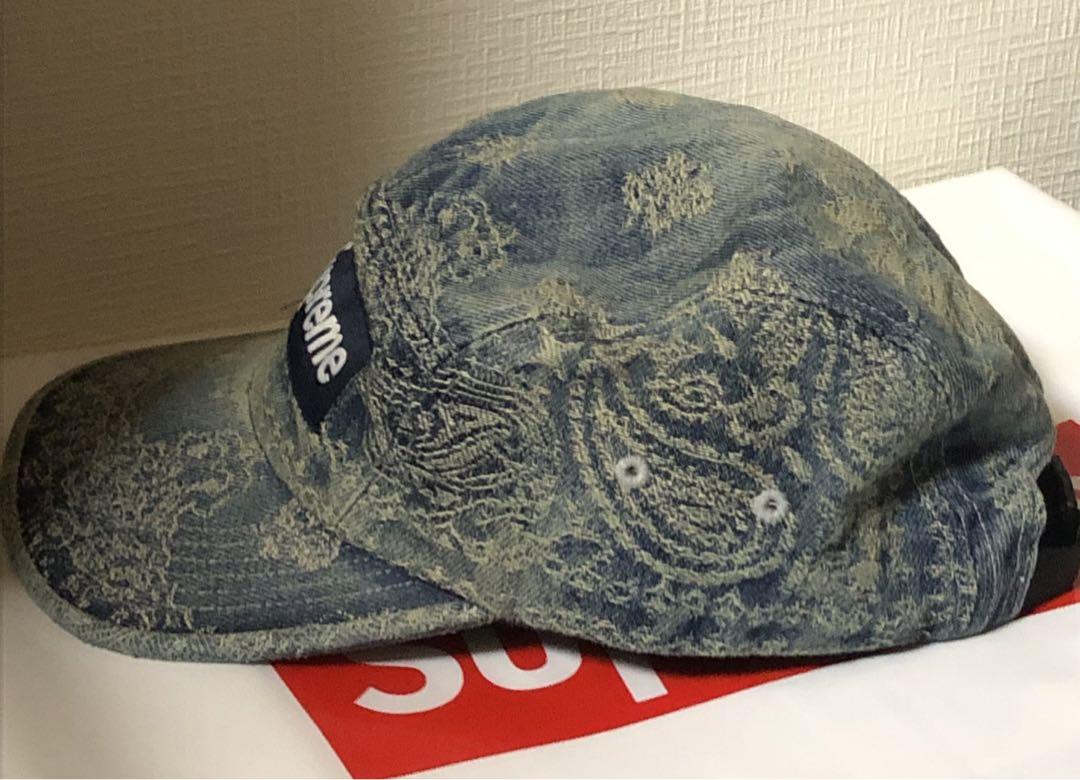 supreme Bandana Denim camp cap 青