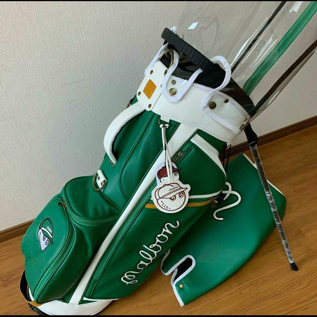 新作 Malbon golf マルボンゴルフ キャディバッグ スタンド型 緑