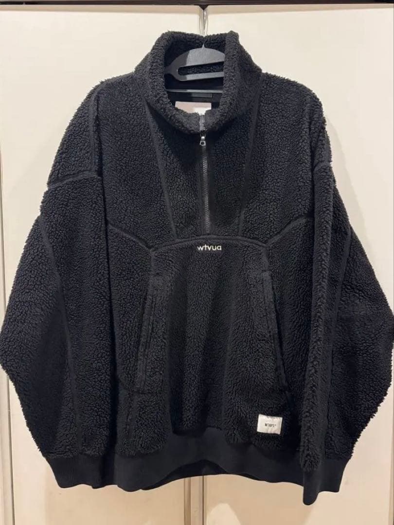 WTAPS ハーフジップフリースジャケット 黒 サイズM WTVUAM・WTAPS