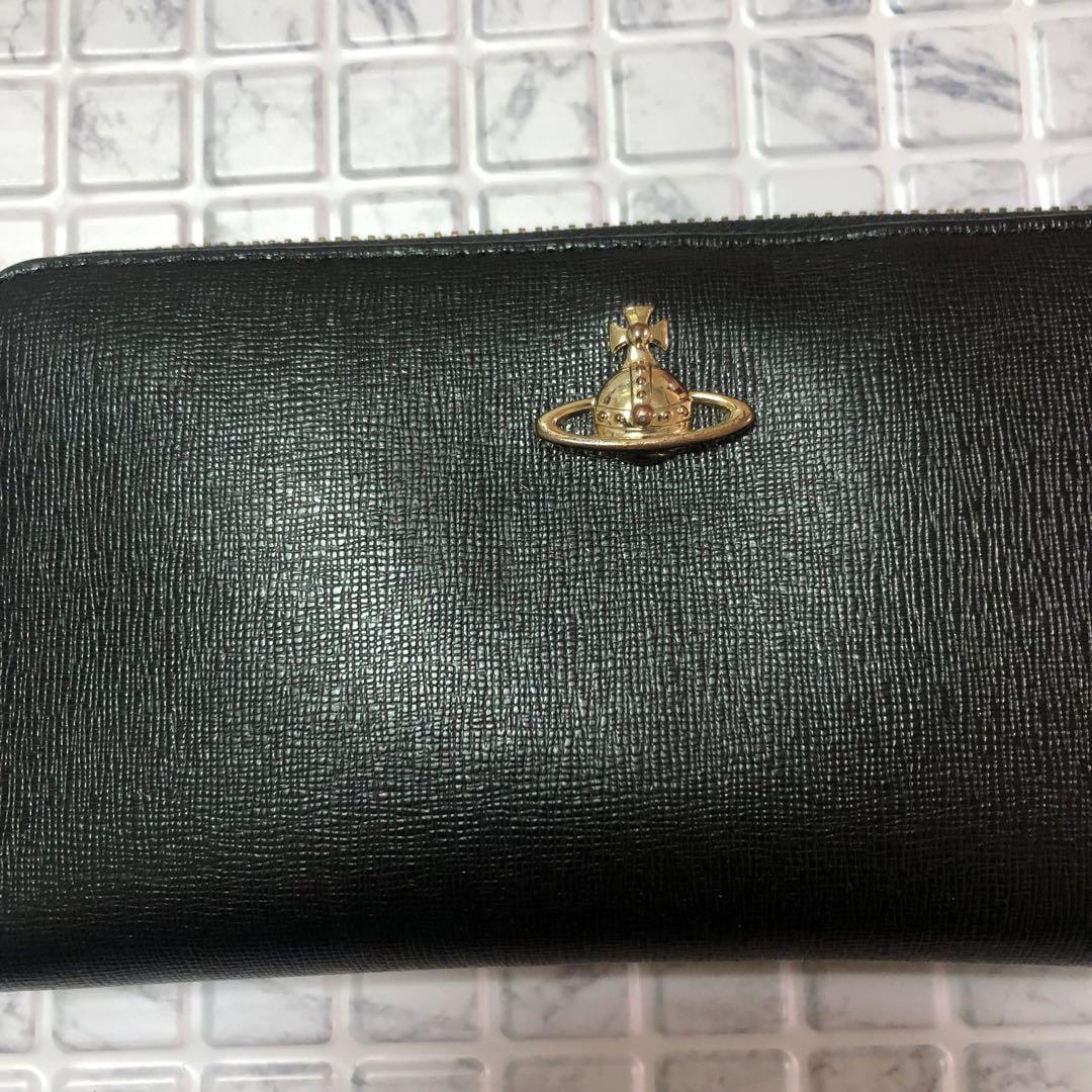 美品】Vivienne Westwood ブラック ラウンドファスナー長財布 vivienne westwood ラウンドファスナー 長財布 ブラック - メルカリ