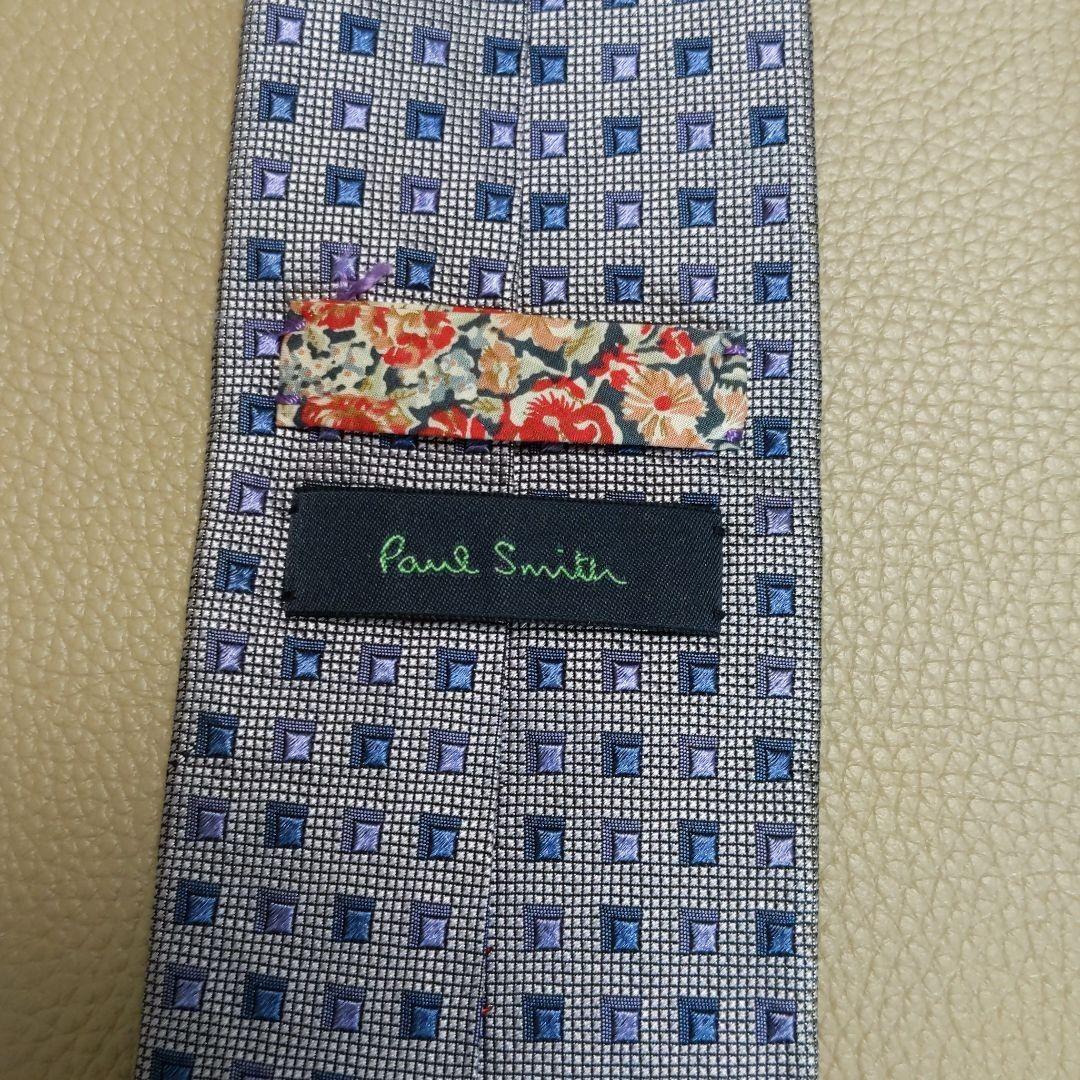 Paul 総柄 花柄 青 紫 ブルー 4TpcD-m97475507766 Smith ポールスミス ネクタイ メンズ 国産超激安