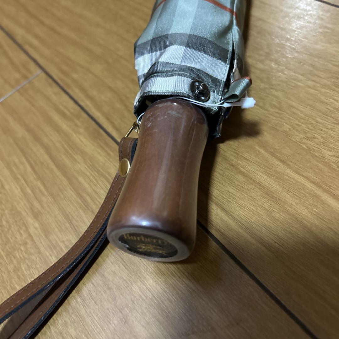 新品 未使用品 BURBERRYS 折り畳み傘 ノバチェック 薄いカーキー
