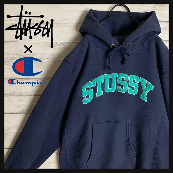 52%割引 安い割引 【激レア】 CHAMPION STUSSY コラボ リバース 世界中の商品を購入 イカッピー ☆ ロンティ Tシャツ/カットソー(七分/長袖)