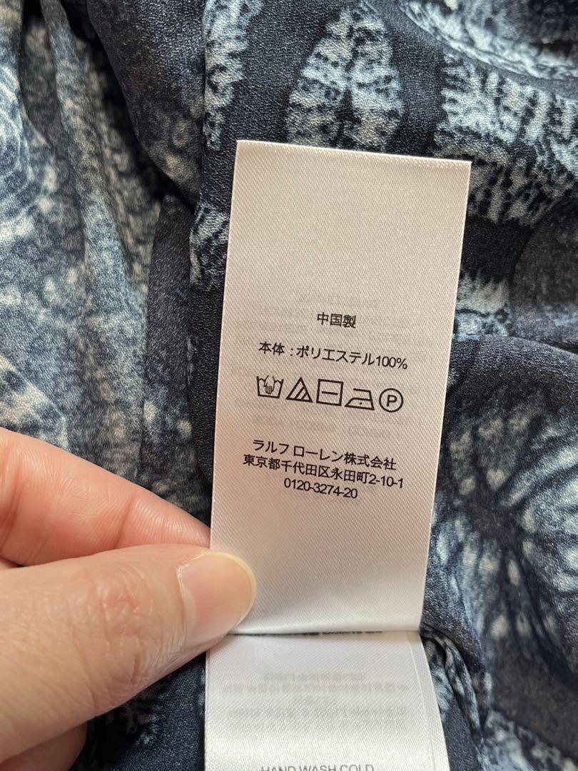 美品✨ローレンラルフローレン プリーツブラウス ボウタイ リボン ペイズリー 美品✨ローレンラルフローレン プリーツブラウス ボウタイ