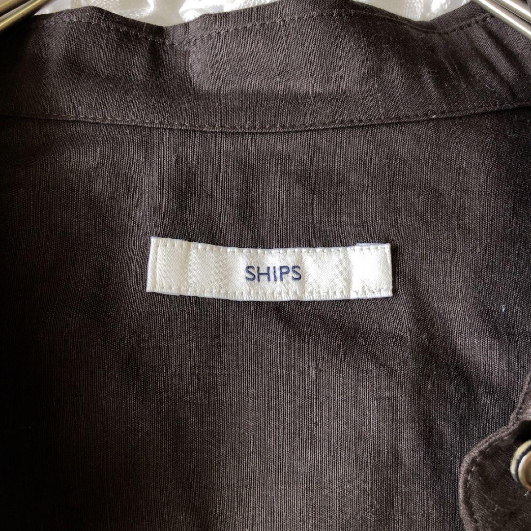 【極美品】ships リネン オーバー シャツ 25ss ヨーロピアンリネン