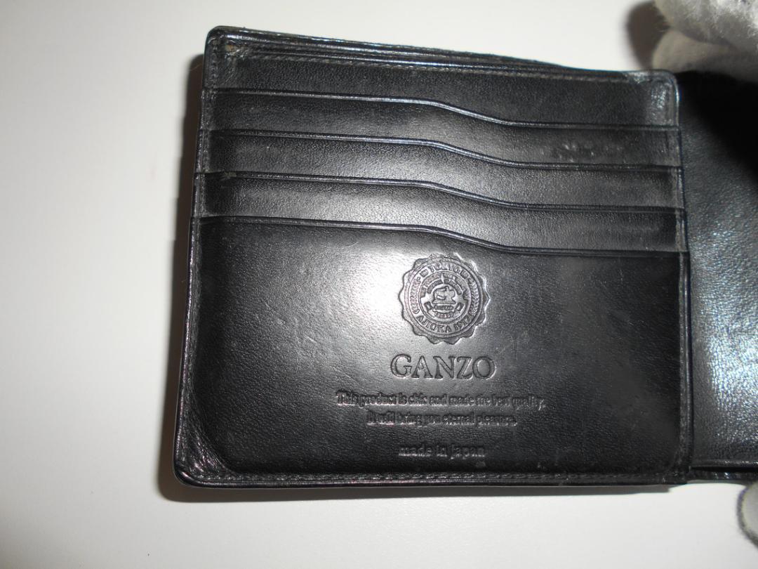 お得セール 050013 ウォレット 財布 ブラック rcwsy-m97486750859 GANZO 二つ折り レザー 得価NEW
