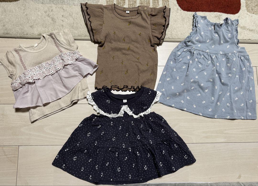 まとめ売り23点 女の子 春夏服 80.90 アウターあり プティマイン