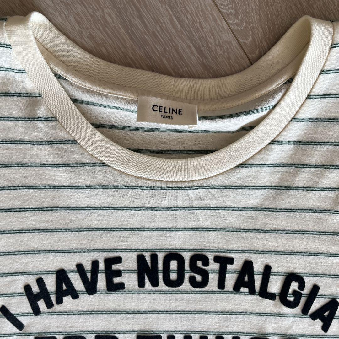 CELINE ストライプ Tシャツ L