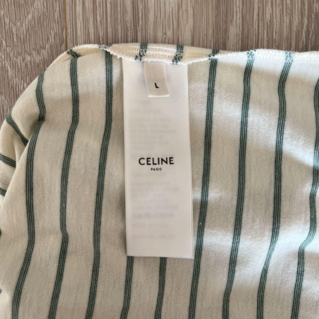 CELINE ストライプ Tシャツ L