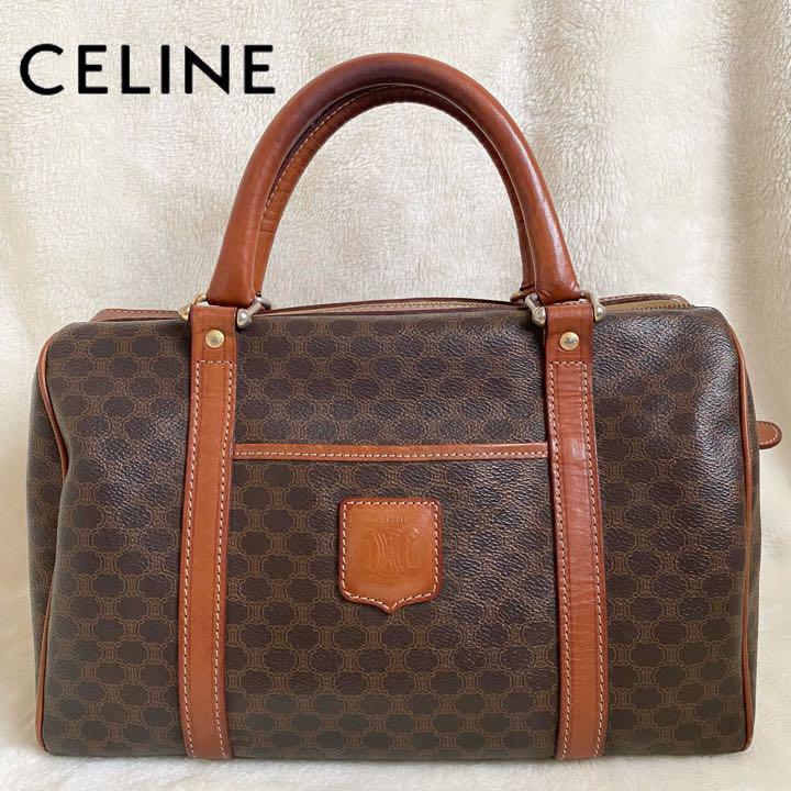 人気デザイナー ミニボストン CELINE マカダム柄 ブラウン トリオンフ 人気デザイナー ミニボストン CELINE マカダム柄 ブラウン トリオンフ