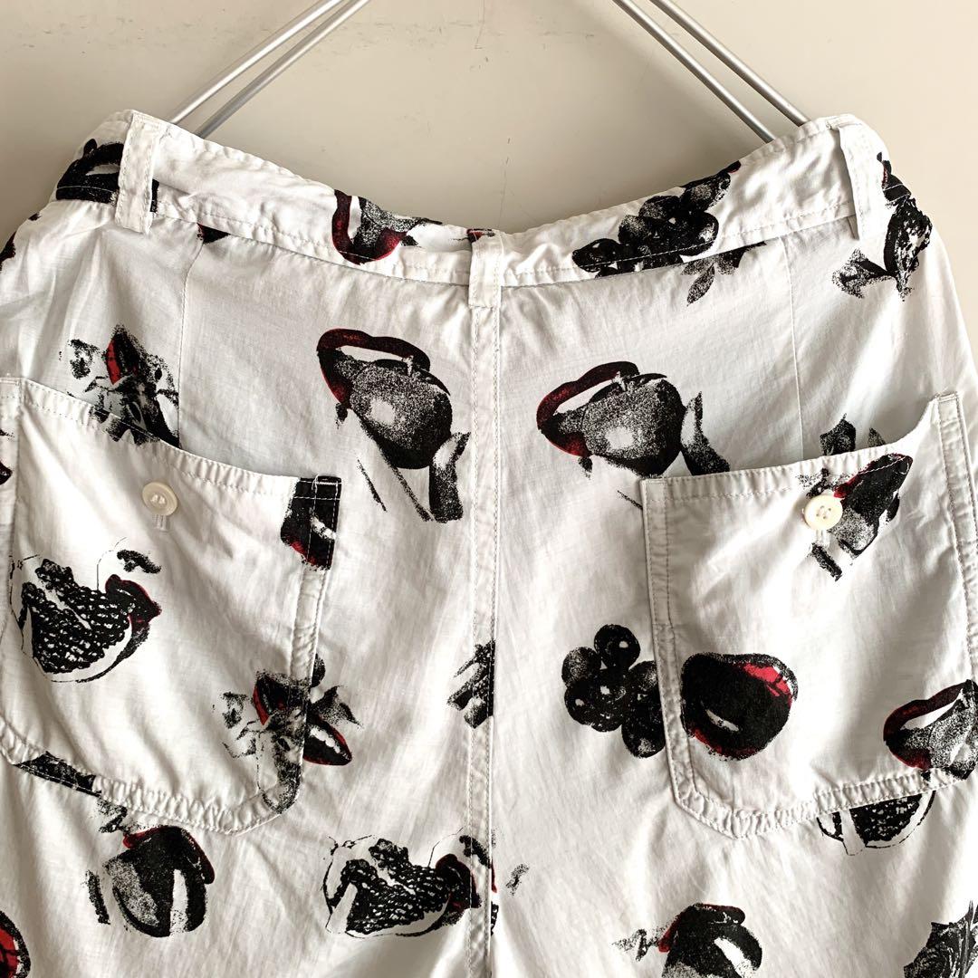 19ss DIET BUTCHER SLIM SKIN リップ柄 ショートパンツ