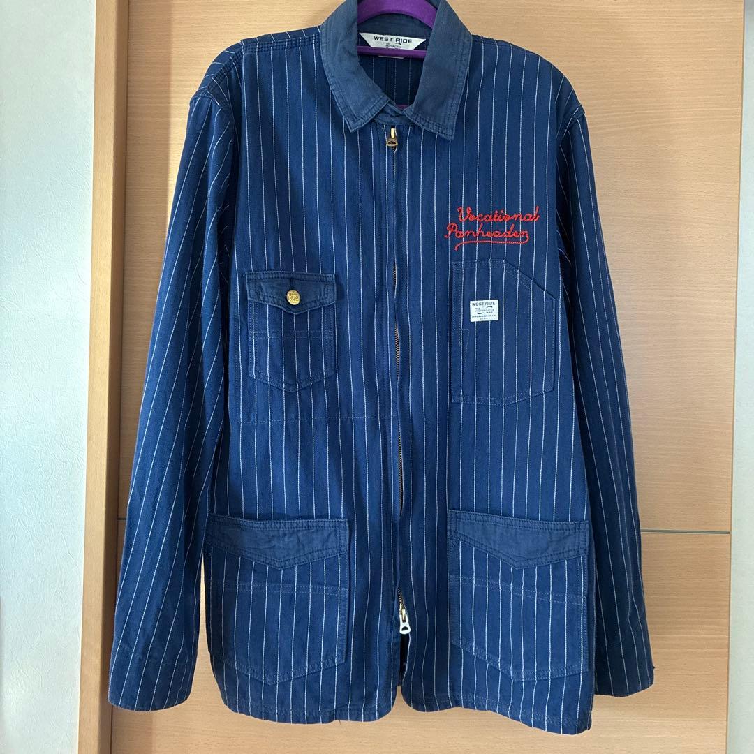 ウエストライド　WEST RIDE ストライプ　ジャケット　インディゴ　長袖