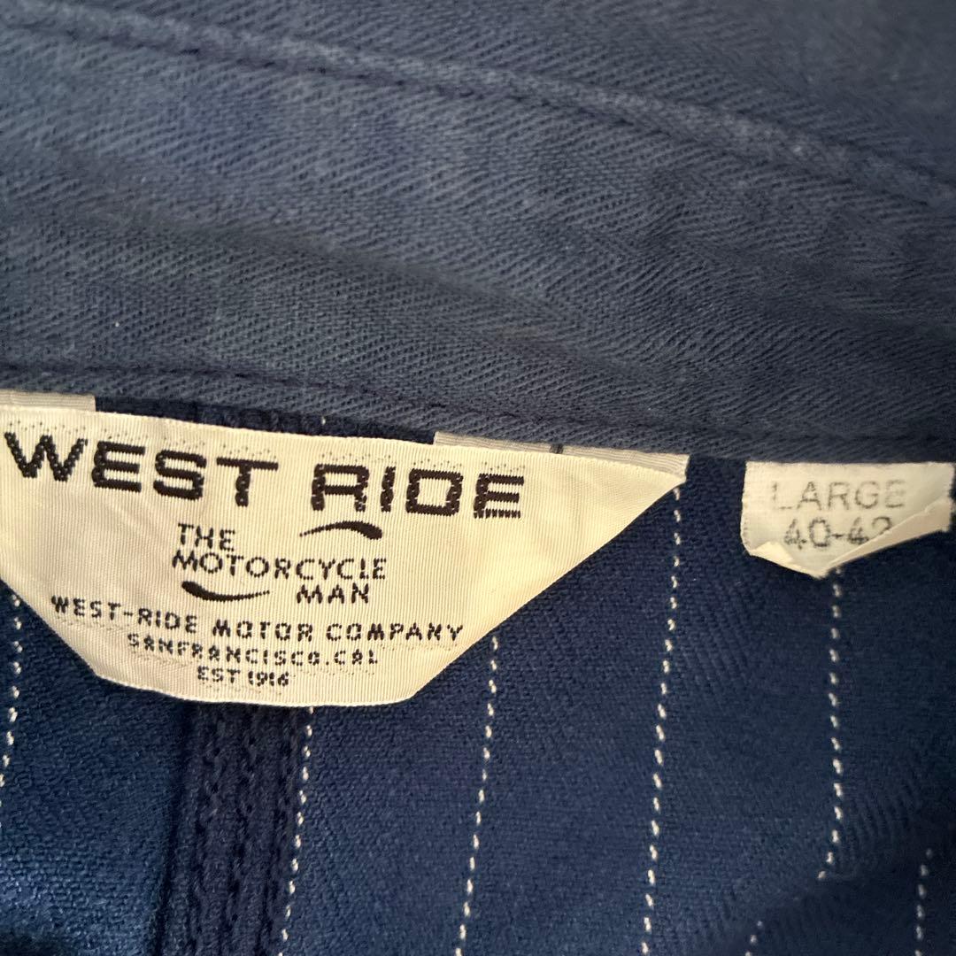 ウエストライド　WEST RIDE ストライプ　ジャケット　インディゴ　長袖 mdprevattcaulkingandwaterproofing.com