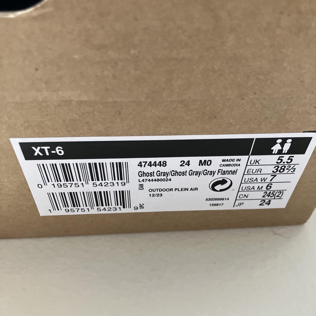 SALOMONサロモンスニーカー XT-6グレー GHOST GRAY 24cm