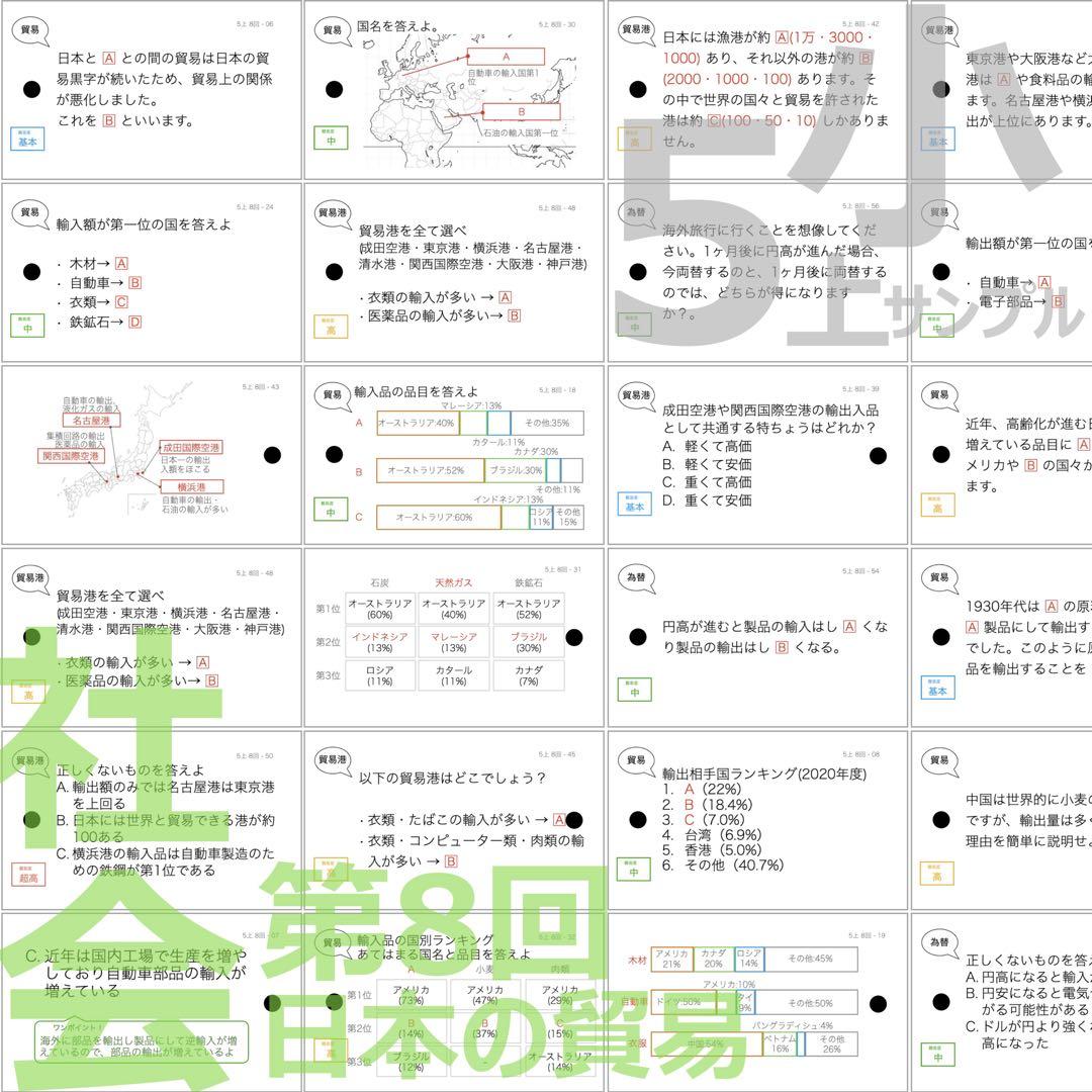 中学受験【5年上全セット 社会・理科 1-19回】組分けテスト対策 予習シリーズ