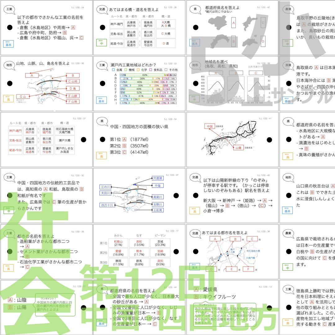 中学受験【5年上全セット 社会・理科 1-19回】組分けテスト対策 予習シリーズ