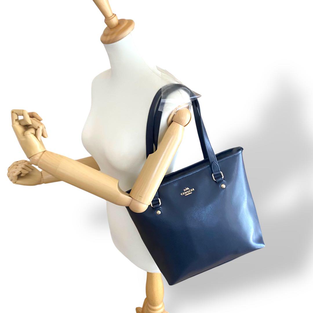 【美品】COACH ネイビーレザートートバッグ 楽天市場】コーチ トートバッグ レザー（カラーネイビー