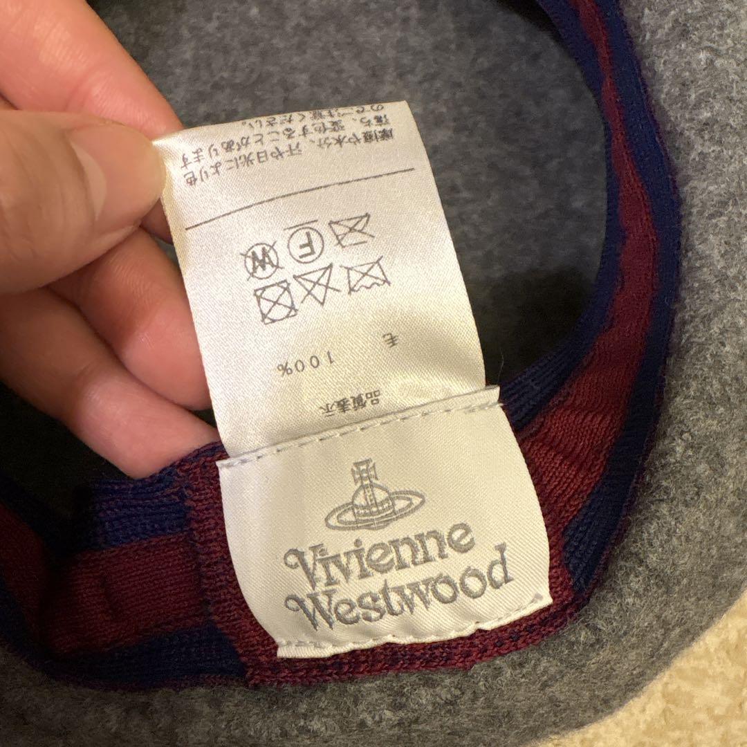 【正規品】Vivienne Westwood ORB刺繍 バスクベレー帽 グレー