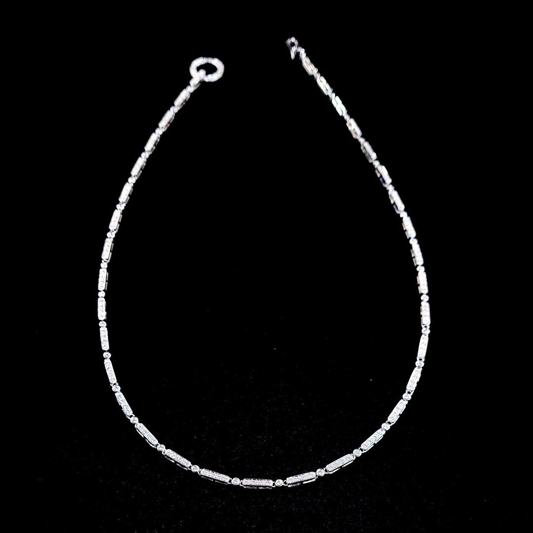 4WAY！ 2.8ct ダイヤモンド K18 WG ネックレス 鑑別書付