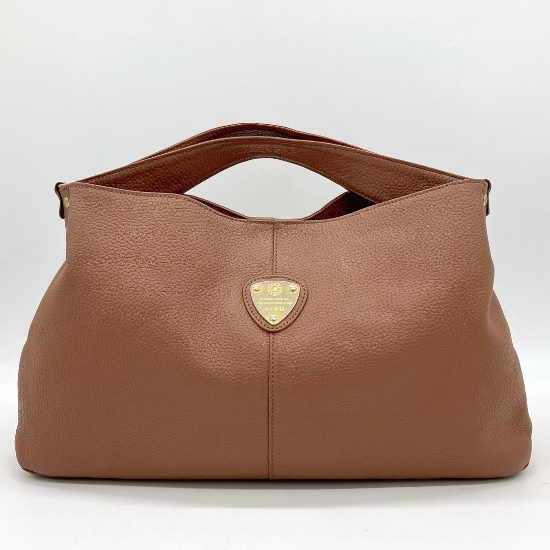 ATAO アタオ エルヴィ アーモンド色 A4 ショルダーバッグ レザー ATAO アタオ エルヴィ アーモンド色 A4 ショルダーバッグ レザー